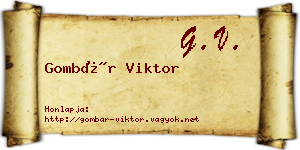 Gombár Viktor névjegykártya